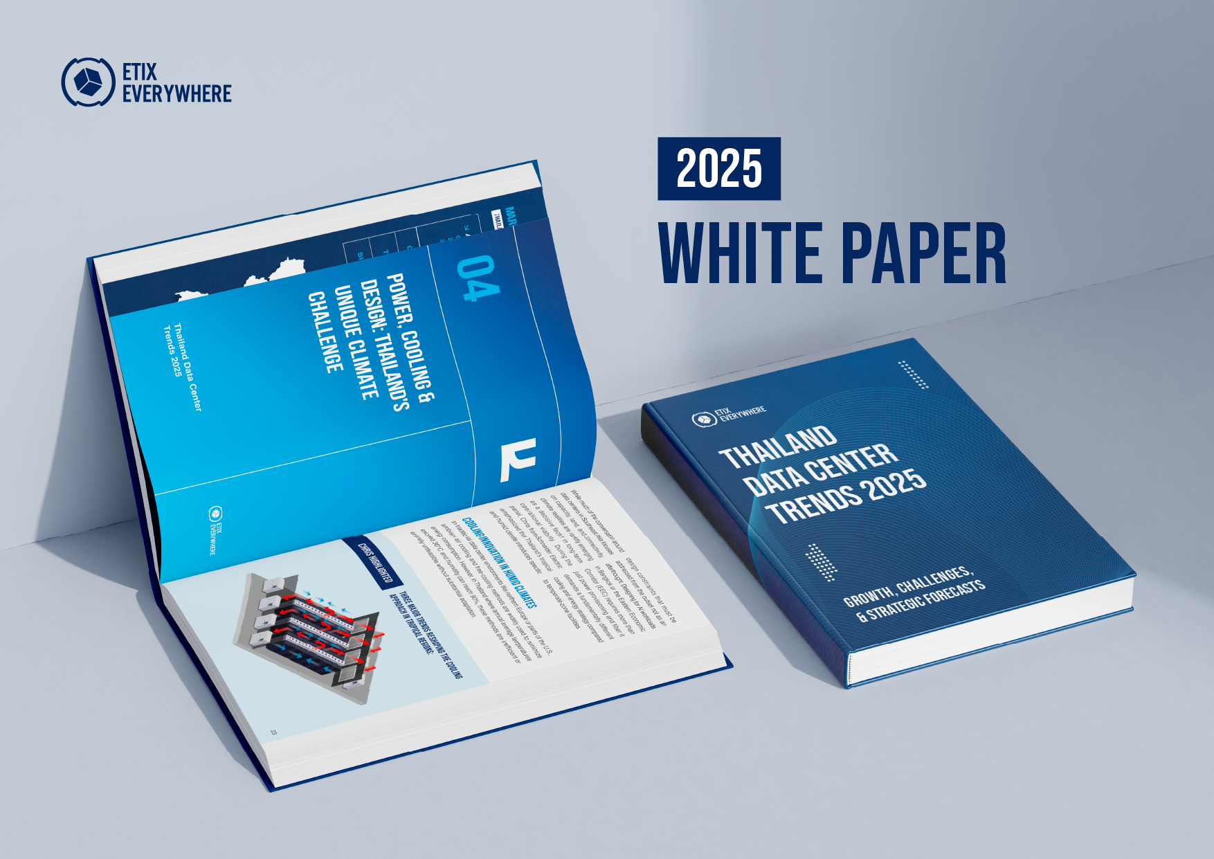 This image features the cover of our white paper on data center trends in Thailand for 2024. It provides a comprehensive analysis of emerging trends, market dynamics, and future projections in the data center industry. The white paper offers valuable insights into technological advancements, regulatory changes, and growth opportunities within the Thai data center sector.